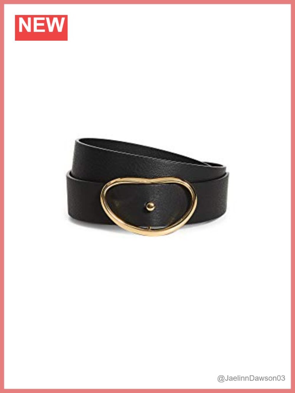 Wide Georgia Belt with Gold-Plated Brass Buckle